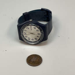 Designer Swatch Blue Adjustable Strap Round Dail Classic Analog Wristwatch alternative image