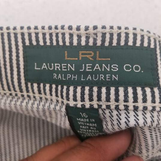 Lauren Jean Co Pants Women Blue,White Striped 16 image number 4