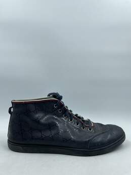 Authentic Gucci GG Navy Mid Sneaker M 11G