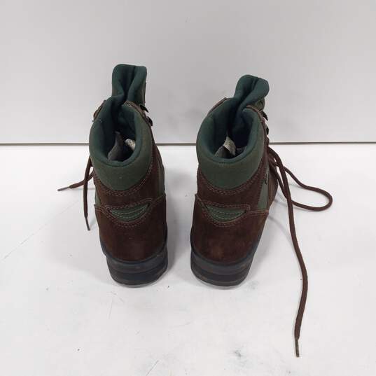 Men's Brown & Green Hiking Boots Size 7 image number 4