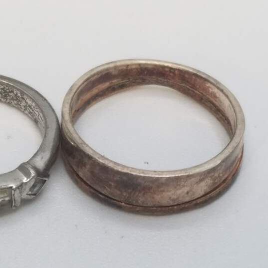 Sterling Silver Multi-Gemstone Bracelet + Ring + Earring Bundle 5pcs 12.2g image number 5