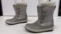 Women's Frost Gray Lace-Up Snow Boots Size 8M image number 2