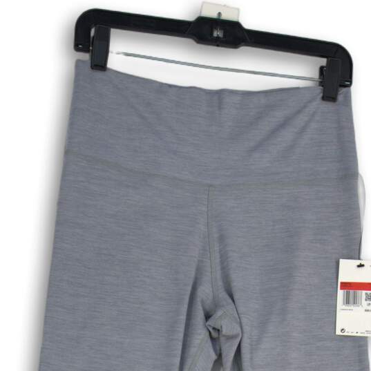NWT Nike Womens Gray Yoga Dri-FIT Luxe High Waist Cropped Leggings Size L image number 3