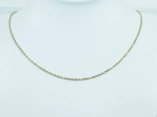 14K Gold Twisted Rope Chain Necklace For Repair 7.2g image number 1