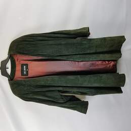 Luis Alvear Men Green Leather Pullover L