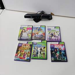 Bundle of 6 Assorted Kinect Xbox 360 Game w/ Kinect Camera alternative image