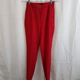 Zara Women's Red Pleated Dress Pants Size XS
