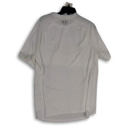 Mens White Logo Short Sleeve Crew Neck Pullover Activewear T-Shirt Size L alternative image