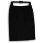 Womens Black Flat Front Knee Length Straight & Pencil Skirt Size 4 image number 2