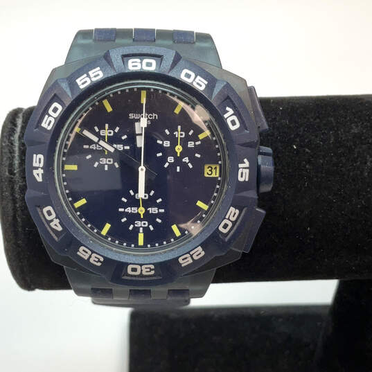 Designer Swatch Swiss SR936SW Adjustable Strap Round Dial Analog Wristwatch image number 1
