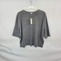 Splendid Gray Cotton Blend Knit Top WM Size L NWT