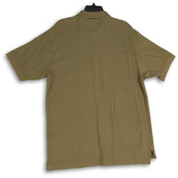 NWT Mens Brown Classic Fit Spread Collar Short Sleeve Deck Polo Shirt Sz L alternative image