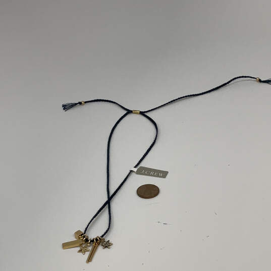 NWT Designer J. Crew Gold-Tone Adjustable Cord Multi Charm Necklace image number 2