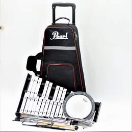 Pearl Brand 32-Key Model Metal Glockenspiel Set w/ Rolling Case and Accessories