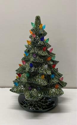 Vintage Ceramic Christmas Tree 13 inch Tall Light Up Table Top Seasonal Décor alternative image
