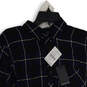 NWT Womens Blue Plaid Collared Long Sleeve Button-Up Shirt Size Medium image number 3