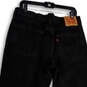 Mens Black 550 Denim Dark Wash Pockets Stretch Straight Leg Jeans Sz 34x30 image number 4