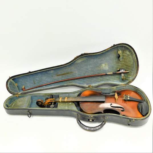 VNTG The Jackson-Guldan Violin Co. Brand 7/8 Size Violin w/ Case and Bow (Parts and Repair) image number 1