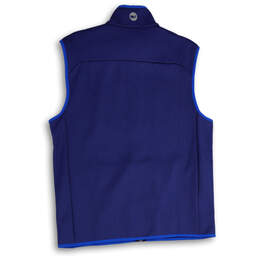 Mens Blue UBC Mock Neck Sleeveless Chest Pocket Full Zip Vest Size Medium alternative image