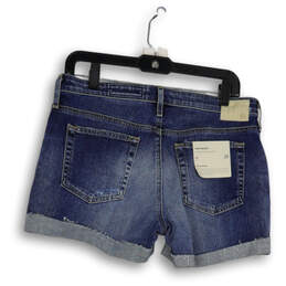 NWT Womens Blue Denim The Hailey Cuffed Hem Boyfriend Shorts Size 28 alternative image