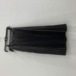 Womens Black Asymmetric Classic Pleated Wrap Pull-On Midi Skirt Size 00 alternative image