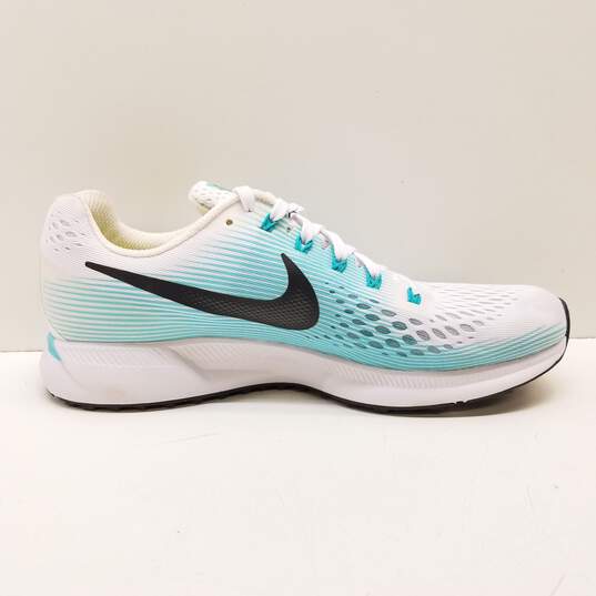 Nike Air Zoom Pegasus 34 White, Turquoise Sneakers 880560-101 Size 9 image number 1