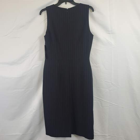 Tahari Women Black Pinstripe Dress Sz 8 NWT image number 2