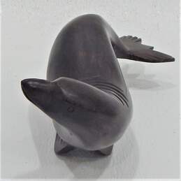 VTG Carved Ironwood Sea Lion Seal Sculpture 12 Inch alternative image