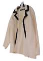NWT Womens White Long Sleeve Open Front Collared Blazer Jacket Size 22 image number 1