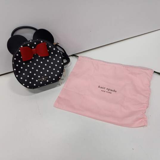 Kate Spade New York Disney Black Polka Dot Micky Mouse Purse In Pink Bag image number 5