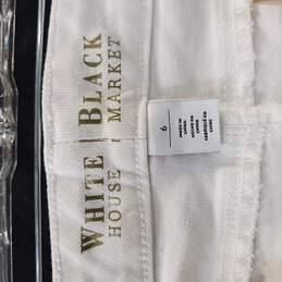 White House Black Market Women's White Jeans Size 6 alternative image
