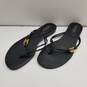 Lauren By Ralph Lauren Emalia Black Nappa Leather Flip-Flop Thong Sandals Size 8 B image number 2