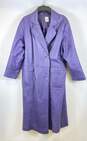 Roaman's Women Purple Leather Trench Coat XL image number 1