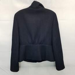 Armani Collezioni Navy Blue Wool Blazer Jacket Size 8 alternative image