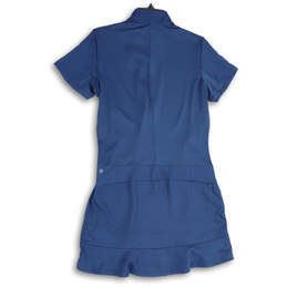NWT Womens Blue Short Sleeve 1/4 Zip Pullover Golf Mini Dress Size Medium alternative image