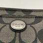 Womens Black Signature Print Leather Inner Outer Pockets Wristlet Wallet image number 3