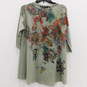 Inoah Womens Green Colorful Artsy Lightweight Knit Print Top Size Small image number 2
