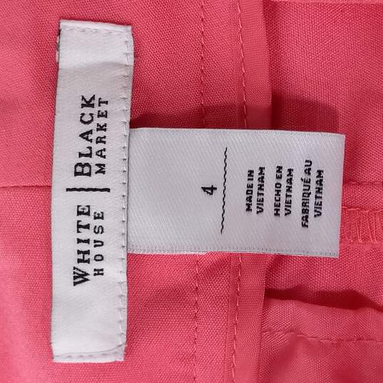 White House Black Market Women's Pink Cotton Blend Slim Ankle Pants Size 4 image number 4
