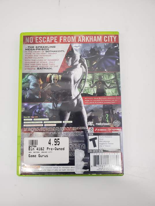 Xbox 360 Batman: Arkham City game disc Untested image number 2