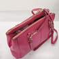 Coach Christie Carryall Pink Crossgrain Leather Crossbody Handbag image number 4