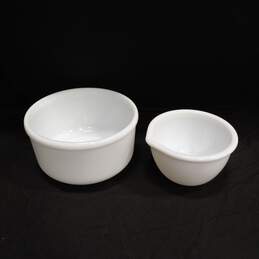 Milk Glass Mixing Bowls Assorted 2pc Bundle