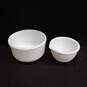 Milk Glass Mixing Bowls Assorted 2pc Bundle image number 1