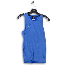 Mens Blue Dri-Fit Sleeveless Round Neck Activewear Pullover Tank Top Size XS
