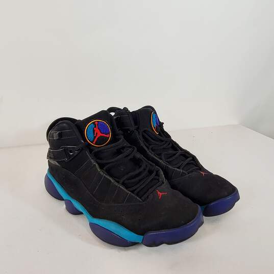 Air Jordan 6 Rings Sneakers Black 8.5 image number 3