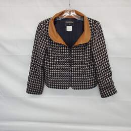 Women's 2001 Chanel Geometric Patterned Blazer Jacket Size 42