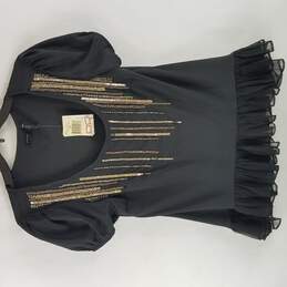 Guess Women Black And Gold Blouse M NWT