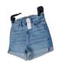 NWT American Eagle Outfitters Women's Blue Medium Wash Denim Mom Shorts Size 2 image number 1