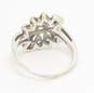 Vintage Art Deco 14K White Gold 0.30 CTTW Diamond Floral Ring 3.5g image number 3