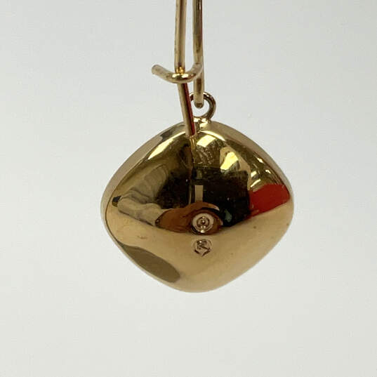 Designer Swarovski Gold-Tone Crystal Cushion Cut Stone Oval Dangle Earrings image number 4