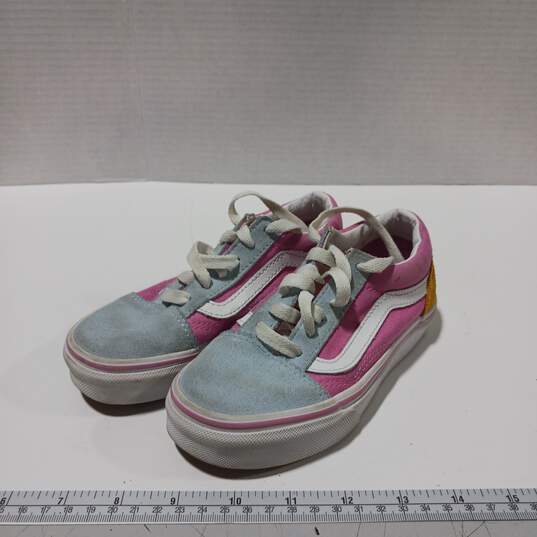 Vans Kids Old Skool Multicolor Lace Up Low Top Color Block Sneaker Shoes Size 12 image number 1